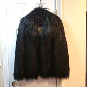 Stella McCartney Black Faux Fur Jacket